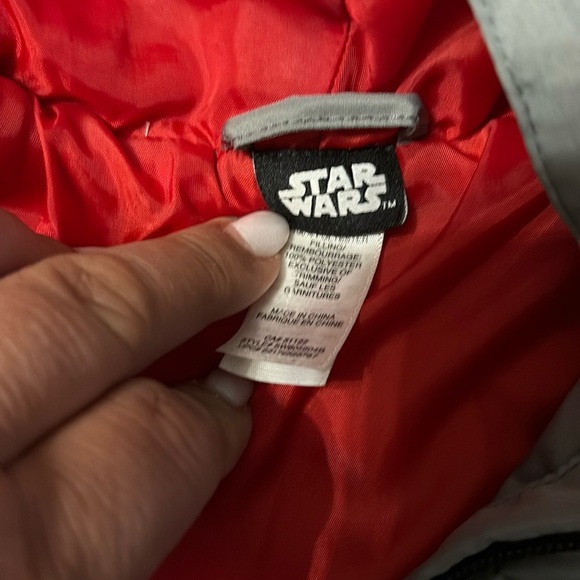Star Wars Gray and Black Puffer winter Jacket, size 6x - Picture 2 of 10